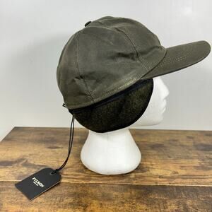 FILSON INSULATED Tin Cloth Cap OTTER GREEN L USA Made NWT